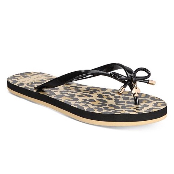 kate spade leopard flip flops